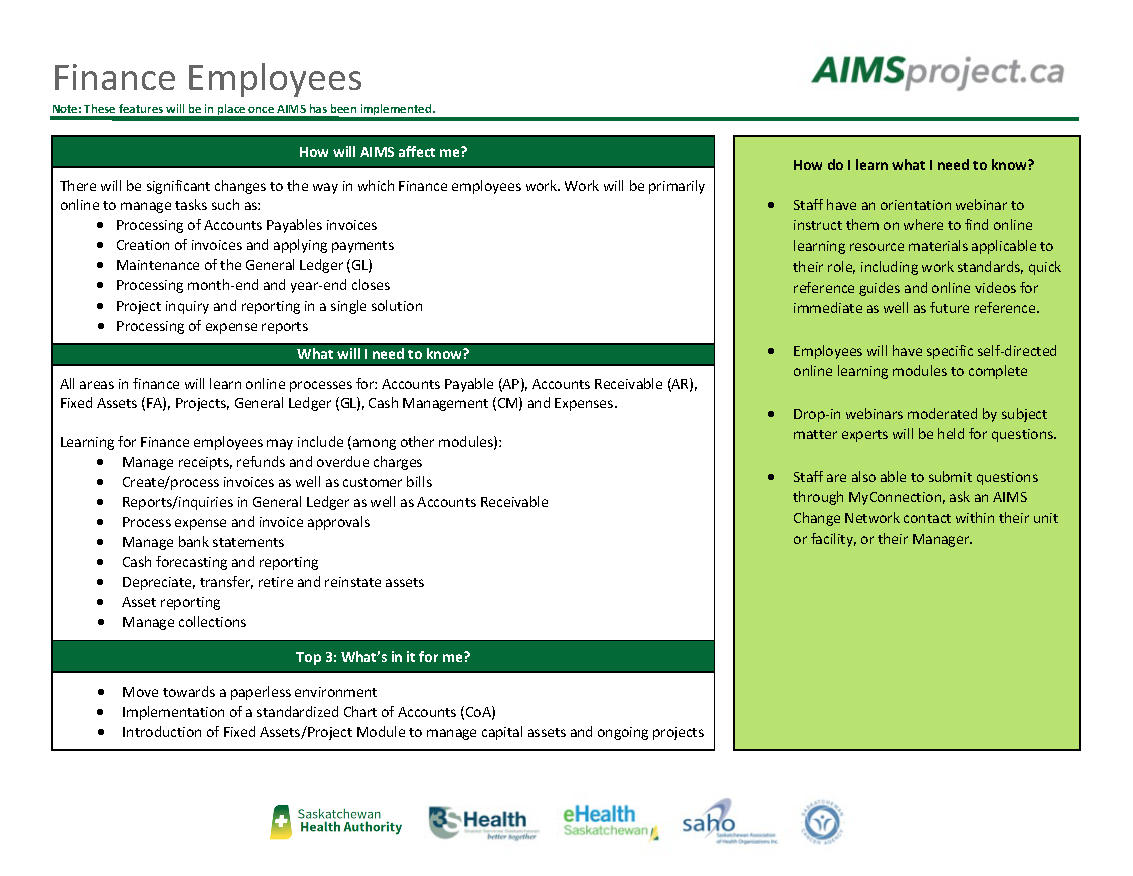 AIMS Learning - Finance Employees